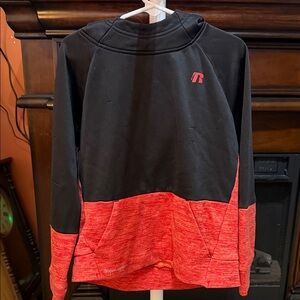 Russell Athletic Black and Red Sweatshirt
